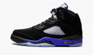 Nike Air Jordan 5 Retro 'Racer Blue' Schoenen Heren Zwart Blauw Nederland | 207384-FIR