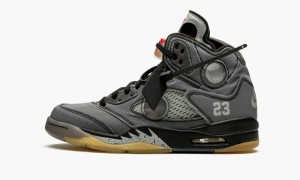 Nike Air Jordan 5 Retro SP 'Off-White' Schoenen Heren Zwart Rood Groen Nederland | 516378-AVZ