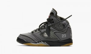 Nike Air Jordan 5 Retro SP PS 'Off White' Schoenen Kinderen Zwart Rood Groen Nederland | 025478-GKZ