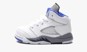 Nike Air Jordan 5 Retro TD 'Stealth 2.0' Schoenen Kinderen Wit Koningsblauw Nederland | 157629-UJC