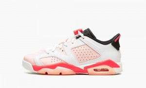 Nike Air Jordan 6 Low GS 'Atmosphere' Schoenen Kinderen Wit Roze Rood Nederland | 093426-MGY