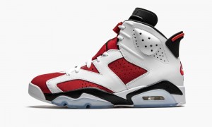 Nike Air Jordan 6 Retro 'Carmine 2021' Schoenen Heren Zwart Wit Rood Nederland | 763829-RLY