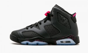 Nike Air Jordan 6 Retro GG 'Hyper Pink' Schoenen Kinderen Donkergrijs Zwart Zwart Nederland | 637980-LDC