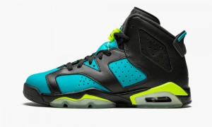 Nike Air Jordan 6 Retro GG 'Turbo Green' Schoenen Kinderen Zwart Groen Nederland | 954703-LYH