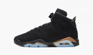Nike Air Jordan 6 Retro GS 'DMP' Schoenen Kinderen Zwart Metal Goud Zwart Nederland | 081573-EHZ