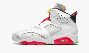 Nike Air Jordan 6 Retro 'Hare' Schoenen Heren Grijs Wit Rood Nederland | 216345-WVP