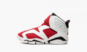 Nike Air Jordan 6 Retro Little Flex 'Carmine' Schoenen Kinderen Wit Zwart Rood Nederland | 971435-IWH