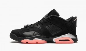 Nike Air Jordan 6 Retro Low GG Schoenen Kinderen Zwart Metal Zilver Nederland | 135209-UCG