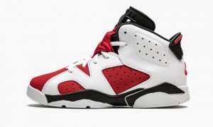 Nike Air Jordan 6 Retro PS 'Carmine 2021' Schoenen Kinderen Wit Zwart Rood Nederland | 852647-YPG