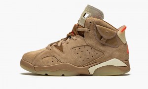 Nike Air Jordan 6 Retro PS 'Travis Scott - British Khaki' Schoenen Kinderen Khaki Licht Nederland | 651284-KFM
