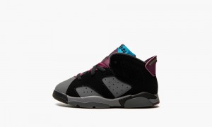 Nike Air Jordan 6 Retro TD 'Bordeaux' Schoenen Kinderen Zwart Diepgrijs Nederland | 847052-EDS