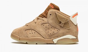 Nike Air Jordan 6 Retro TD 'Travis Scott - British Khaki' Schoenen Kinderen Khaki Licht Nederland | 231058-DHG