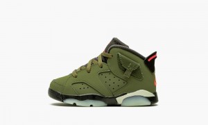 Nike Air Jordan 6 TD 'Cactus Jack - Travis Scott' Schoenen Kinderen Olijfgroen Zwart Nederland | 743082-CTW