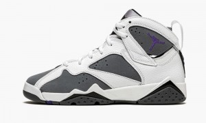 Nike Air Jordan 7 Retro BG 'Flint' Schoenen Kinderen Wit Paars Grijs Nederland | 106874-GCN