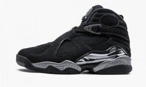 Nike Air Jordan 8 Retro 'Chrome' Schoenen Heren Zwart Diepgrijs Nederland | 759061-FQN