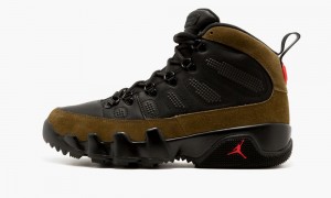 Nike Air Jordan 9 Retro Boot NRG Schoenen Heren Zwart Lichtolijfgroen Rood Nederland | 903814-EWA