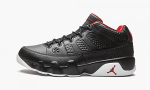 Nike Air Jordan 9 Retro Low Schoenen Heren Zwart Rood Wit Nederland | 461580-KFH
