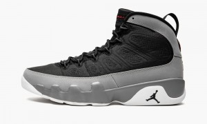 Nike Air Jordan 9 Retro 'Particle Grey' Schoenen Heren Zwart Rood Nederland | 691245-RHA