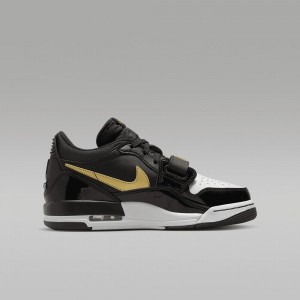 Nike Air Jordan Legacy 312 Low Schoenen Kinderen Zwart Wit Metal Goud Nederland | 374159-NLS
