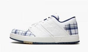 Nike Air Jordan Nu Retro 1 Schoenen Kinderen Wit Donkerblauw Nederland | 197365-AGJ