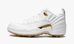 Nike Air Jordan XII G NRG M22 'Air Jordan 12 Golf - White Metallic' Schoenen Heren Wit Metal Goud Nederland | 829453-ILC