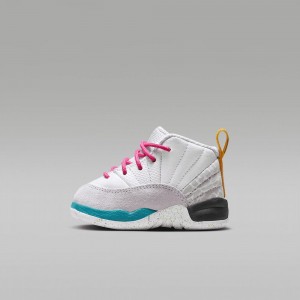 Nike Jordan 12 Retro Schoenen Kinderen Wit Paars Groen Nederland | 240698-EOC