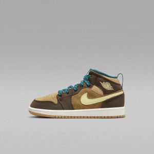 Nike Jordan 1 Mid SE Schoenen Kinderen Bruin Nederland | 520479-MKB