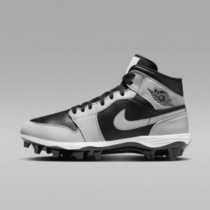 Nike Jordan 1 Mid TD Schoenen Heren Metal Zilver Zwart Nederland | 483165-KZV