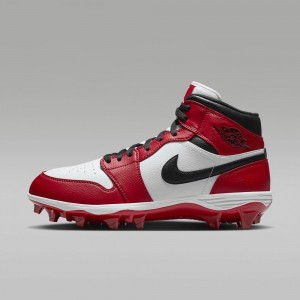 Nike Jordan 1 Mid TD Schoenen Heren Wit Rood Zwart Nederland | 781690-FOS