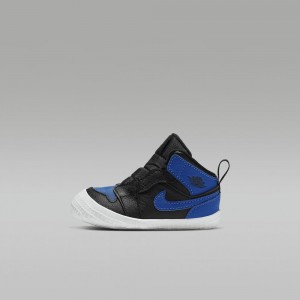 Nike Jordan 1 Schoenen Kinderen Zwart Wit Koningsblauw Nederland | 728569-NXH