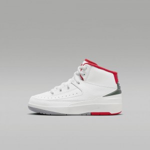 Nike Jordan 2 Retro Schoenen Kinderen Wit Rood Nederland | 016378-ENV