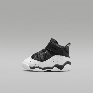 Nike Jordan 6 Rings Schoenen Kinderen Zwart Wit Rood Nederland | 745823-HKI