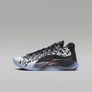 Nike Zion 3 Schoenen Kinderen Zwart Wit Nederland | 475136-XKC