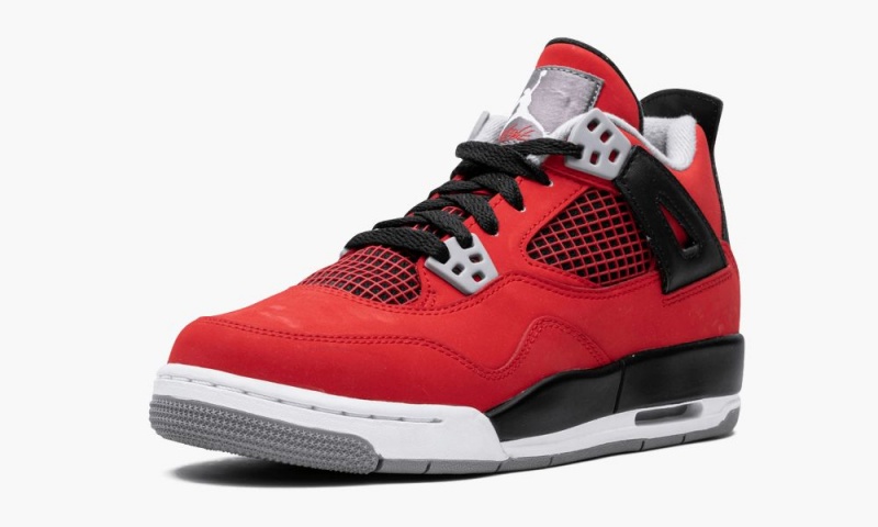 Nike AIr Jordan 4 Retro GS 'Toro Bravo' Schoenen Kinderen Rood Wit Zwart Grijs Nederland | 685107-ISR