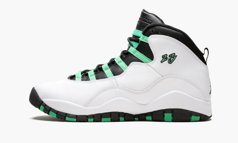 Nike Air Jordan 10 Retro 30th GG \'Verde\' Schoenen Kinderen Wit Zwart Groen Nederland | 572036-FAE