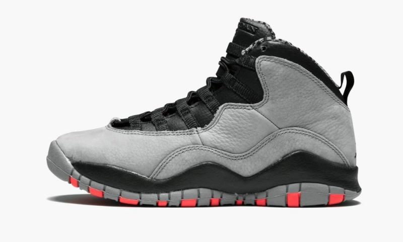 Nike Air Jordan 10 Retro (GS) \'Cool Grey\' Schoenen Kinderen Grijs Zwart Nederland | 509726-OBR