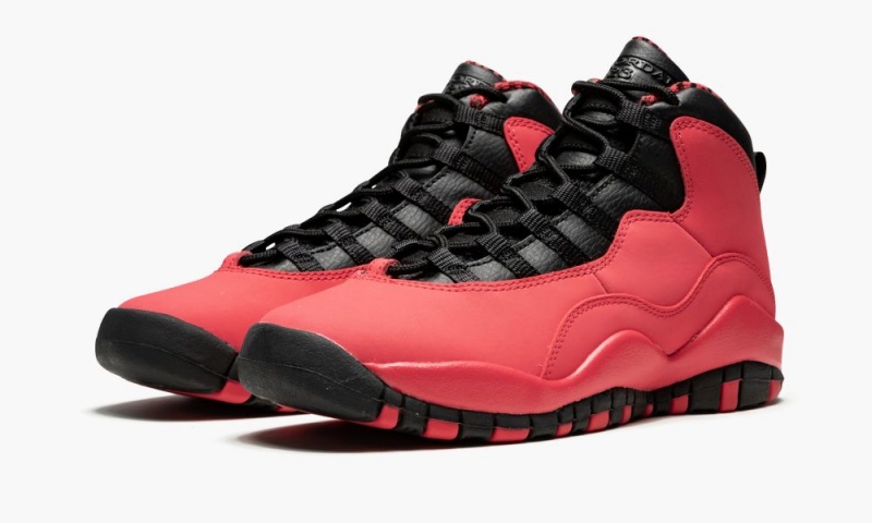 Nike Air Jordan 10 Retro (GS) 'Fusion Red' Schoenen Kinderen Rood Zwart Oranje Nederland | 018249-VQL