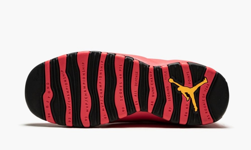 Nike Air Jordan 10 Retro (GS) 'Fusion Red' Schoenen Kinderen Rood Zwart Oranje Nederland | 018249-VQL