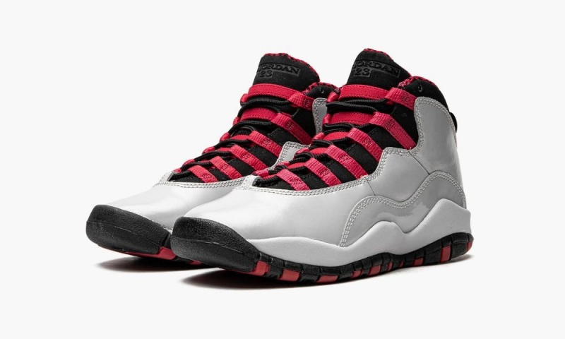 Nike Air Jordan 10 Retro (GS) Schoenen Kinderen Grijs Zwart Rood Nederland | 815702-GPL