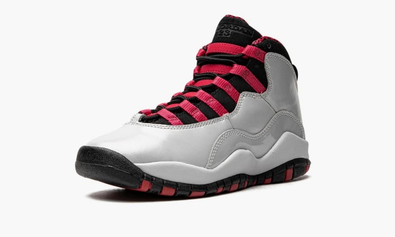 Nike Air Jordan 10 Retro (GS) Schoenen Kinderen Grijs Zwart Rood Nederland | 815702-GPL