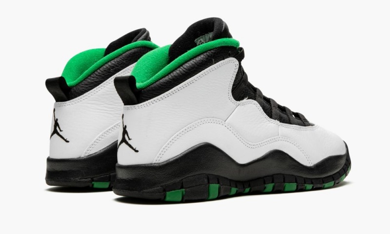 Nike Air Jordan 10 Retro (GS) 'Seattle' Schoenen Kinderen Wit Zwart Groen Nederland | 678493-IVJ