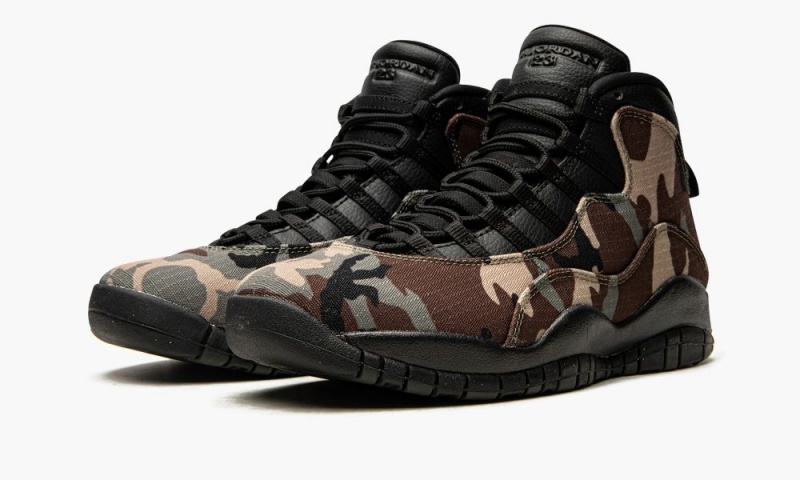 Nike Air Jordan 10 'Woodland Camo' Schoenen Heren Camo Zwart Chocola Nederland | 674539-PZY