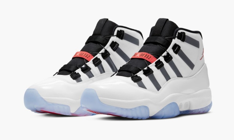 Nike Air Jordan 11 Adapt 'White' Schoenen Heren Wit Zwart Rood Nederland | 127654-LMT