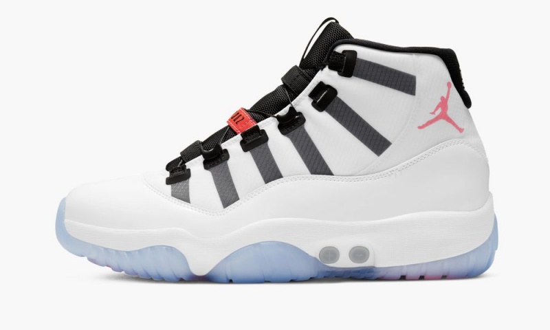 Nike Air Jordan 11 Adapt \'White\' Schoenen Heren Wit Zwart Rood Nederland | 127654-LMT