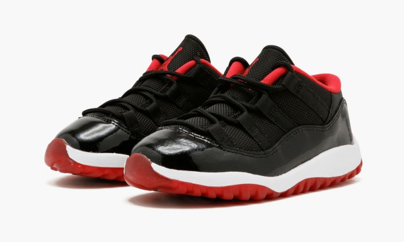Nike Air Jordan 11 Low BT Schoenen Kinderen Zwart Rood Wit Nederland | 809635-GWS