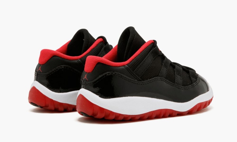 Nike Air Jordan 11 Low BT Schoenen Kinderen Zwart Rood Wit Nederland | 809635-GWS