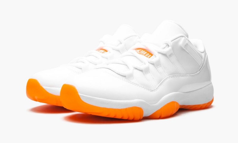 Nike Air Jordan 11 Low 'Bright Citrus' Schoenen Dames Wit Lichtoranje Nederland | 695038-OBT