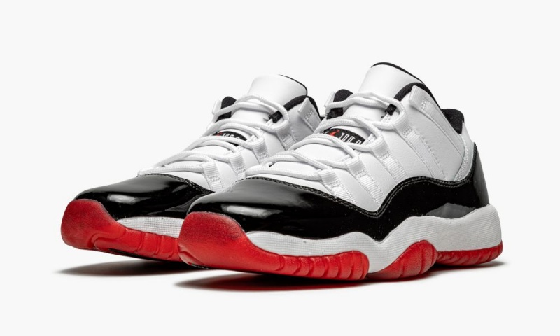 Nike Air Jordan 11 Low GS 'Concord Bred' Schoenen Kinderen Wit Rood Zwart Nederland | 012695-EBI