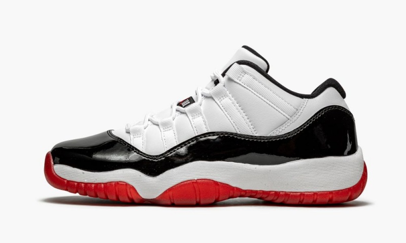 Nike Air Jordan 11 Low GS \'Concord Bred\' Schoenen Kinderen Wit Rood Zwart Nederland | 012695-EBI