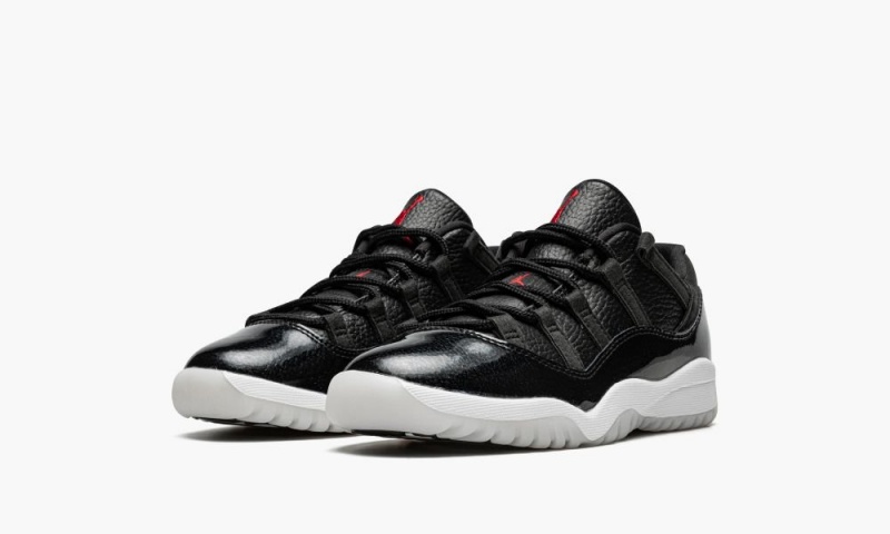 Nike Air Jordan 11 Low PS '72 - 10' Schoenen Kinderen Zwart Rood Wit Nederland | 074635-ZGA